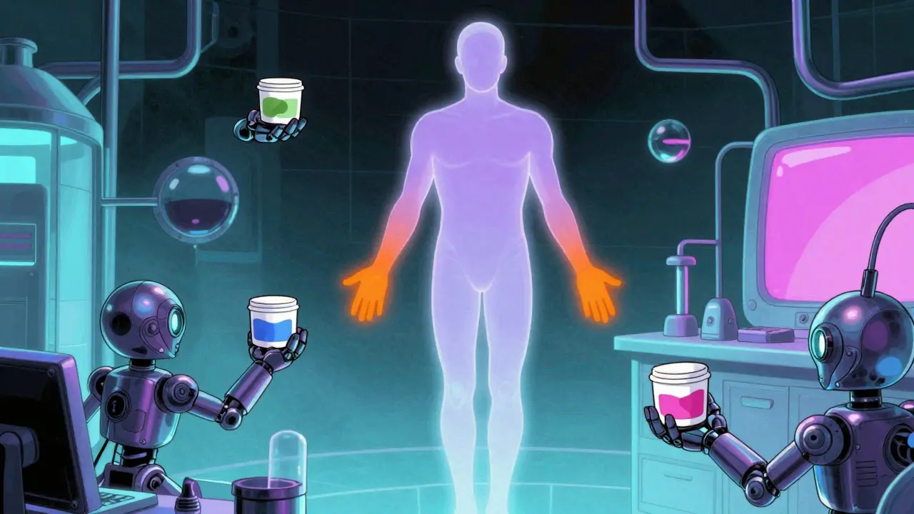 Glowing body silhouette showing different safe skin zones.